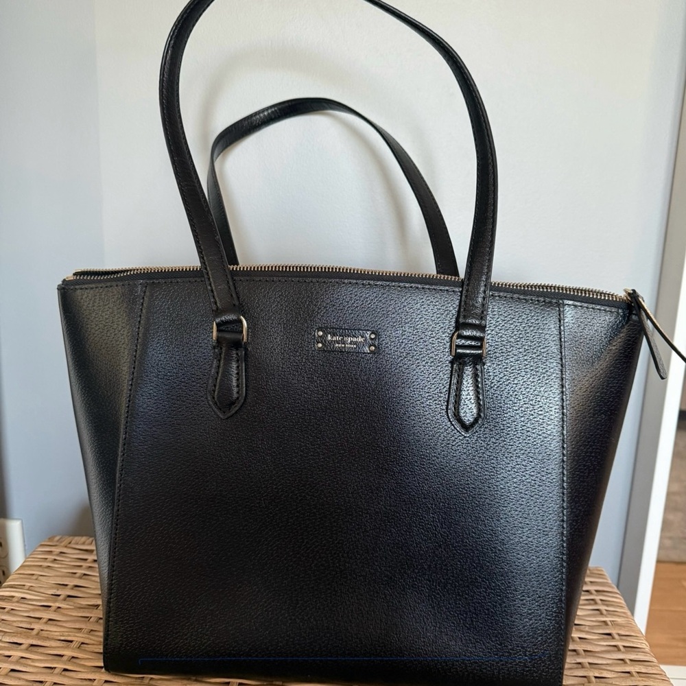 Black Leather Tote Bag